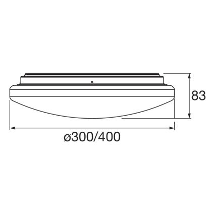 Osram - LED Badezimmer-Deckenleuchte mit Bewegungs- und Dämmerungssensor ORBIS LED/15,5W/230V Ø 30 cm IP44 weiß