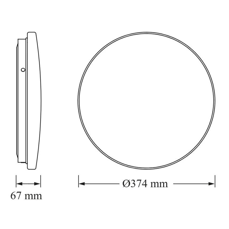 Osram - LED-Bad-Deckenleuchte CEILING ROUND LED/24W/230V 3000K Ø 37 cm IP44 weiß