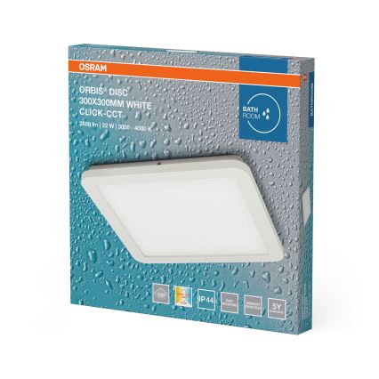Osram - LED Badezimmer-Deckenleuchte ORBIS DISC LED/22W/230V 3000/4000K 30x30 cm IP44 weiß