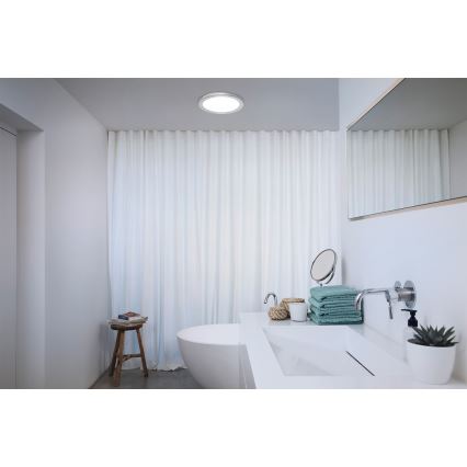 Osram - LED-Badezimmer-Deckenleuchte ORBIS DISC LED/22W/230V 3000/4000K Ø 30 cm IP44 mattchrom