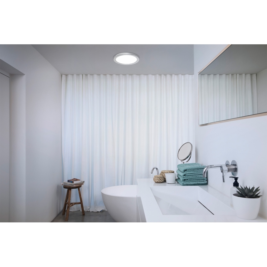 Osram - LED-Badezimmer-Deckenleuchte ORBIS DISC LED/22W/230V 3000/4000K Ø 30 cm IP44 mattchrom
