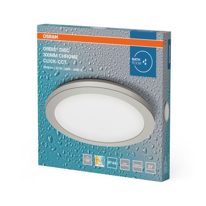 Osram - LED-Badezimmer-Deckenleuchte ORBIS DISC LED/22W/230V 3000/4000K Ø 30 cm IP44 mattchrom