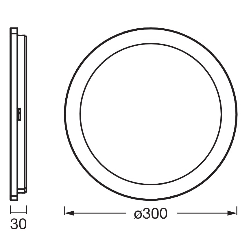 Osram - LED-Badezimmer-Deckenleuchte ORBIS DISC LED/22W/230V 3000/4000K Ø 30 cm IP44 weiß
