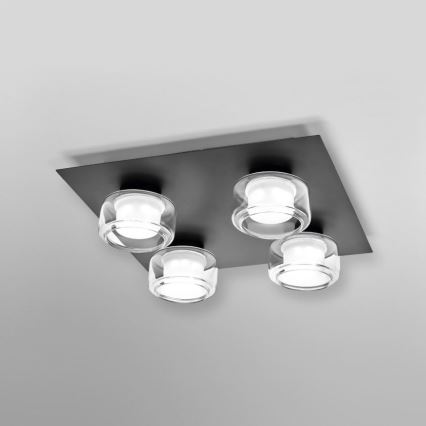 Osram - LED-Badezimmer-Deckenleuchte ORBIS FLAME 4xLED/5,5W/230V 3000/4000K IP44 schwarz