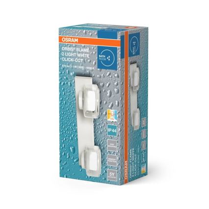 Osram - LED-Badezimmer-Wandleuchte ORBIS FLAME 2xLED/5,5W/230V IP44 weiß