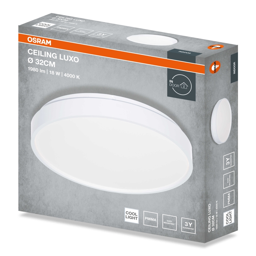 Osram - LED-Deckenleuchte CEILING LUXO LED/18W/230V Ø 32 cm weiß