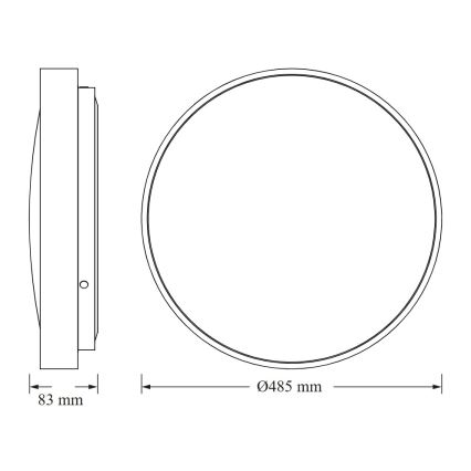 Osram - LED-Deckenleuchte CEILING LUXO LED/36W/230V Ø 49 cm weiß