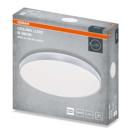 Osram - LED-Deckenleuchte CEILING LUXO LED/60W/230V Ø 56 cm silber
