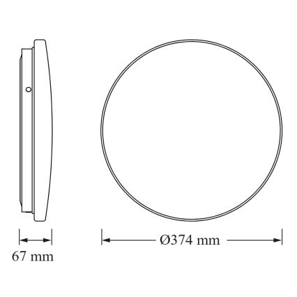 Osram - LED-Deckenleuchte für Badezimmer mit Dämmerungssensor CEILING ROUND LED/24W/230V 6500K Ø 37 cm weiß