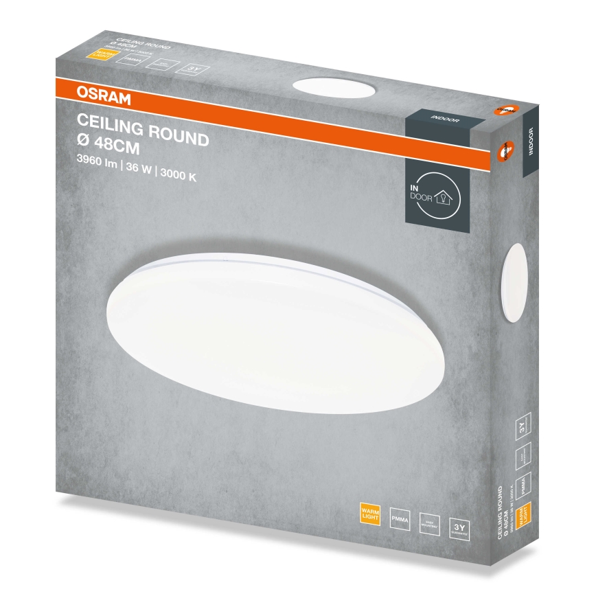 Osram - LED-Deckenleuchte CEILING ROUND LED/36W/230V 3000K Ø 48 cm weiß
