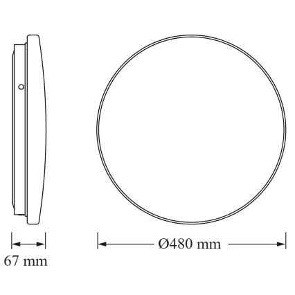 Osram - LED-Deckenleuchte CEILING ROUND LED/36W/230V 6500K, Durchmesser 48 cm, weiß