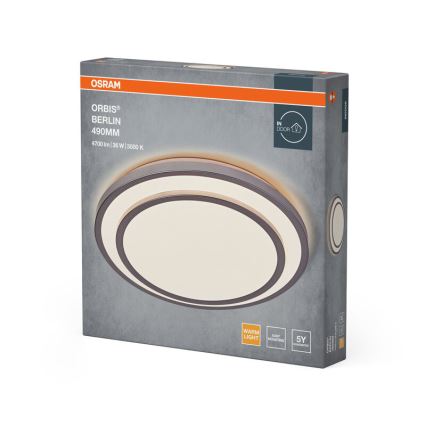Osram - LED-Deckenleuchte ORBIS BERLIN LED/36W/230V Ø 49,2 cm silber