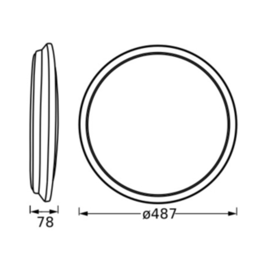 Osram - LED-Deckenleuchte ORBIS DUBLIN LED/36W/230V, Ø 49 cm, silber