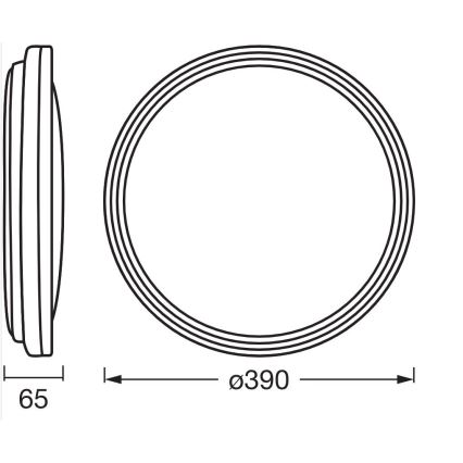 Osram - LED-Deckenleuchte ORBIS HELMAN LED/24W/230V, Ø 39 cm, silber