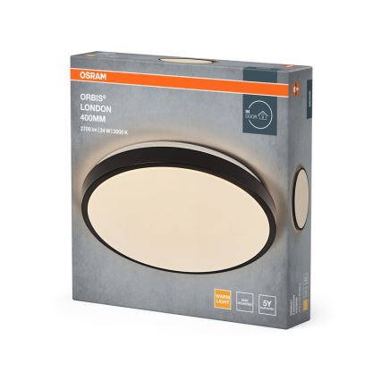 Osram - LED-Deckenleuchte ORBIS LONDON LED/24W/230V Ø 39,5 cm schwarz