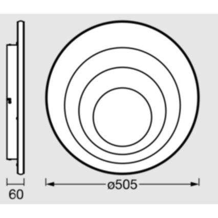 Osram - LED-Deckenleuchte ORBIS SPIRAL LED/42W/230V Ø 50,5 cm weiß