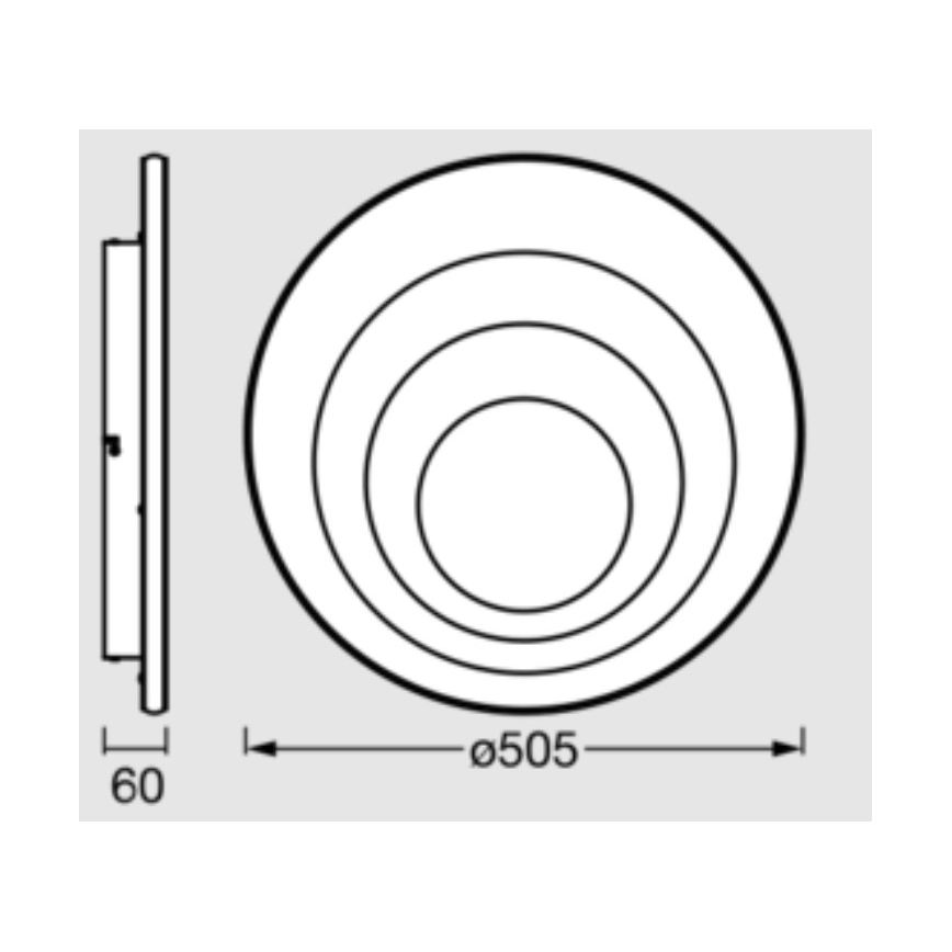 Osram - LED-Deckenleuchte ORBIS SPIRAL LED/42W/230V Ø 50,5 cm weiß