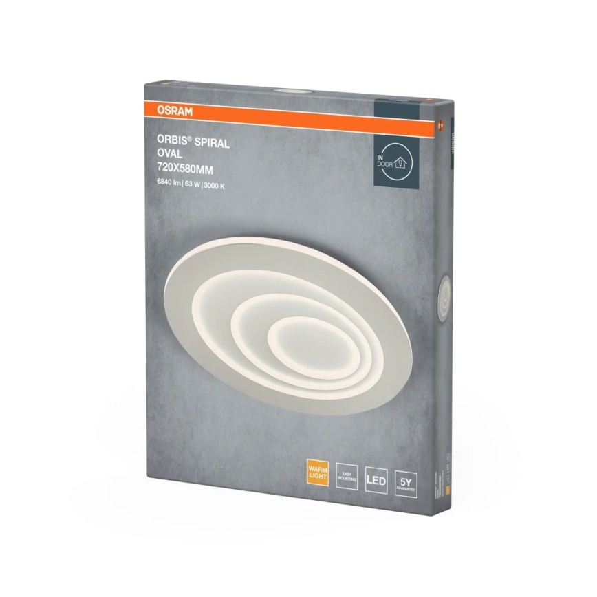 Osram - LED-Deckenleuchte ORBIS SPIRAL LED/63W/230V weiß