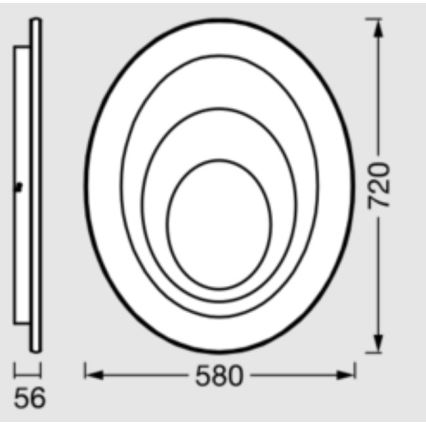 Osram - LED-Deckenleuchte ORBIS SPIRAL LED/63W/230V weiß