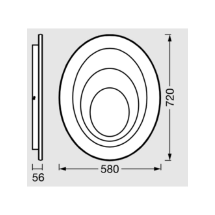 Osram - LED-Deckenleuchte ORBIS SPIRAL LED/63W/230V weiß
