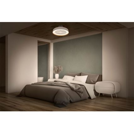 Osram - LED-dimmbare Deckenleuchte mit Ventilator CEILING FAN LED/49W/230V 2700-6500K weiß/gold + Fernbedienung