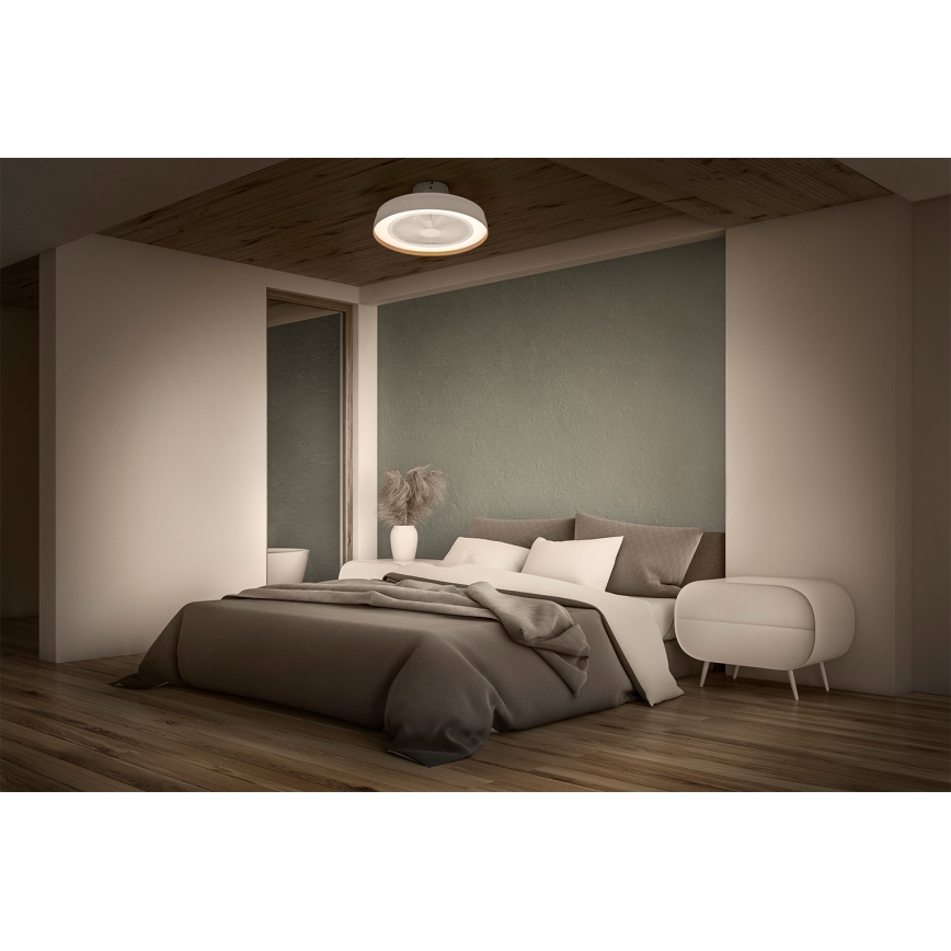 Osram - LED-dimmbare Deckenleuchte mit Ventilator CEILING FAN LED/49W/230V 2700-6500K weiß/gold + Fernbedienung