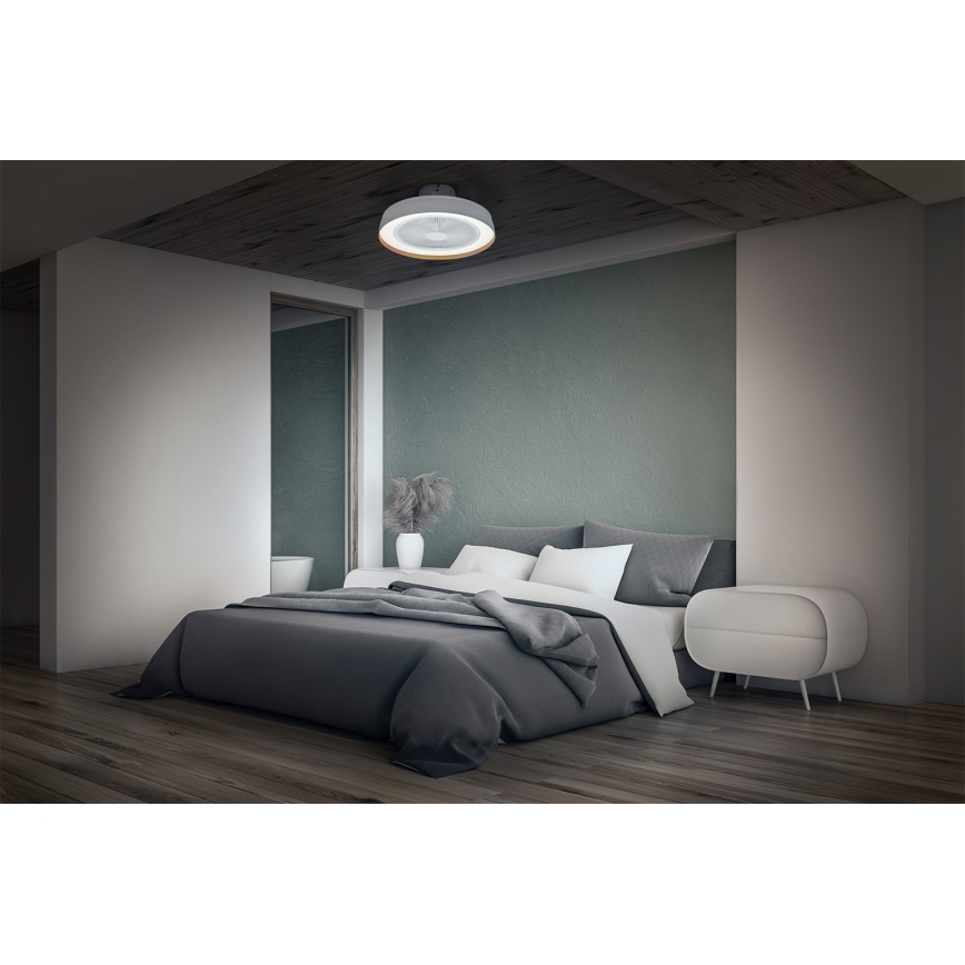 Osram - LED-dimmbare Deckenleuchte mit Ventilator CEILING FAN LED/49W/230V 2700-6500K weiß/gold + Fernbedienung