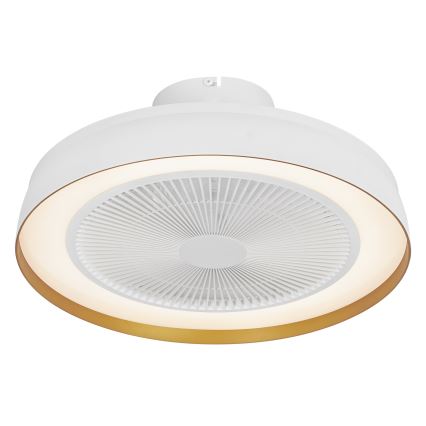 Osram - LED-dimmbare Deckenleuchte mit Ventilator CEILING FAN LED/49W/230V 2700-6500K weiß/gold + Fernbedienung