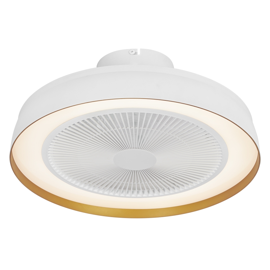 Osram - LED-dimmbare Deckenleuchte mit Ventilator CEILING FAN LED/49W/230V 2700-6500K weiß/gold + Fernbedienung