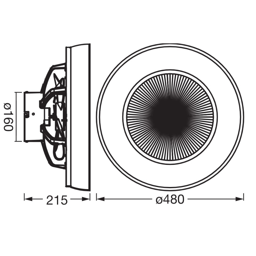 Osram - LED-dimmbare Deckenleuchte mit Ventilator CEILING FAN LED/49W/230V 2700-6500K weiß/gold + Fernbedienung