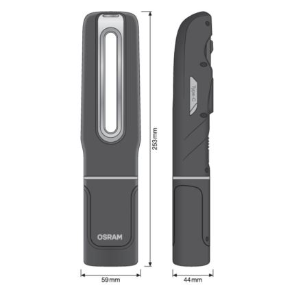 Osram - Dimmbare, wiederaufladbare Inspektionsleuchte LEDINSPECT MAX500 LED/16W/3,7V IP65 4500 mAh