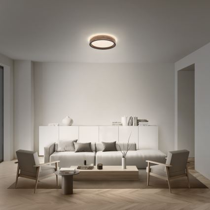 Osram - LED-dimmbare Deckenleuchte MARIANO LED/36W/230V Ø 51 cm Eiche/schwarz