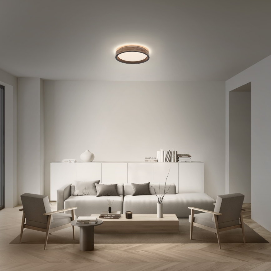 Osram - LED-dimmbare Deckenleuchte MARIANO LED/36W/230V Ø 51 cm Eiche/schwarz
