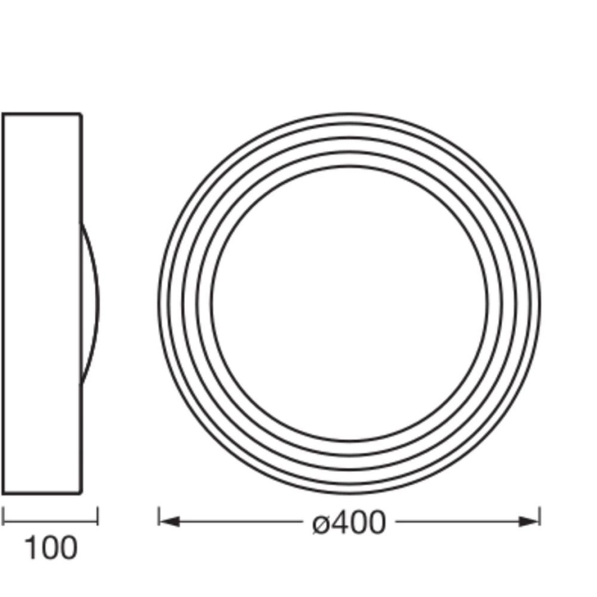 Osram - Dimmbare LED-Deckenleuchte ORBIS CONCRETE LED/18W/230V Ø 40 cm grau/Beton
