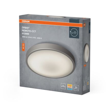 Osram - ORBIS LED-Deckenleuchte, dimmbar, 25 W, 230 V, 2700–6500 K, Ø 41 cm, inkl. Fernbedienung