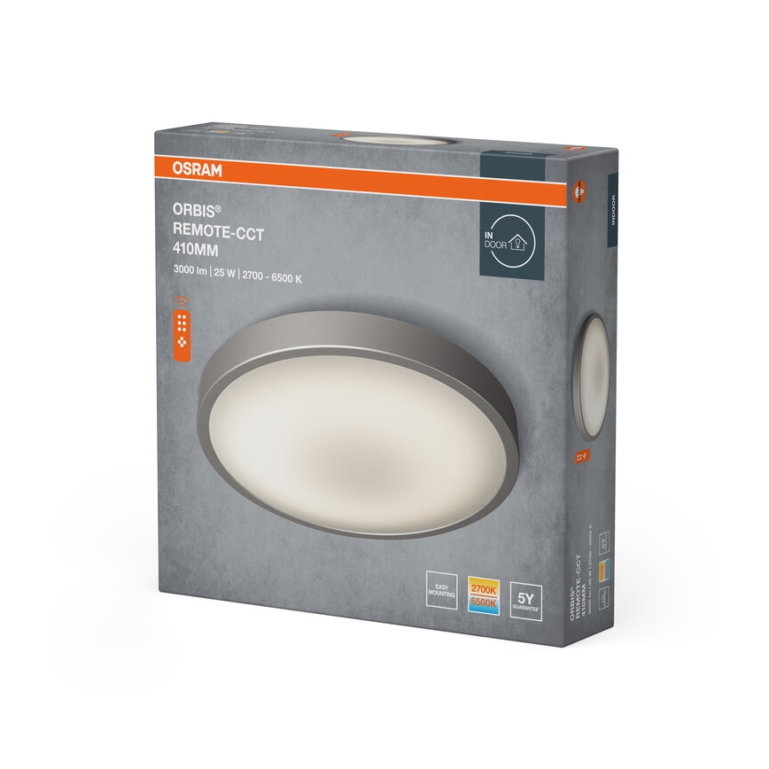 Osram - ORBIS LED-Deckenleuchte, dimmbar, 25 W, 230 V, 2700–6500 K, Ø 41 cm, inkl. Fernbedienung