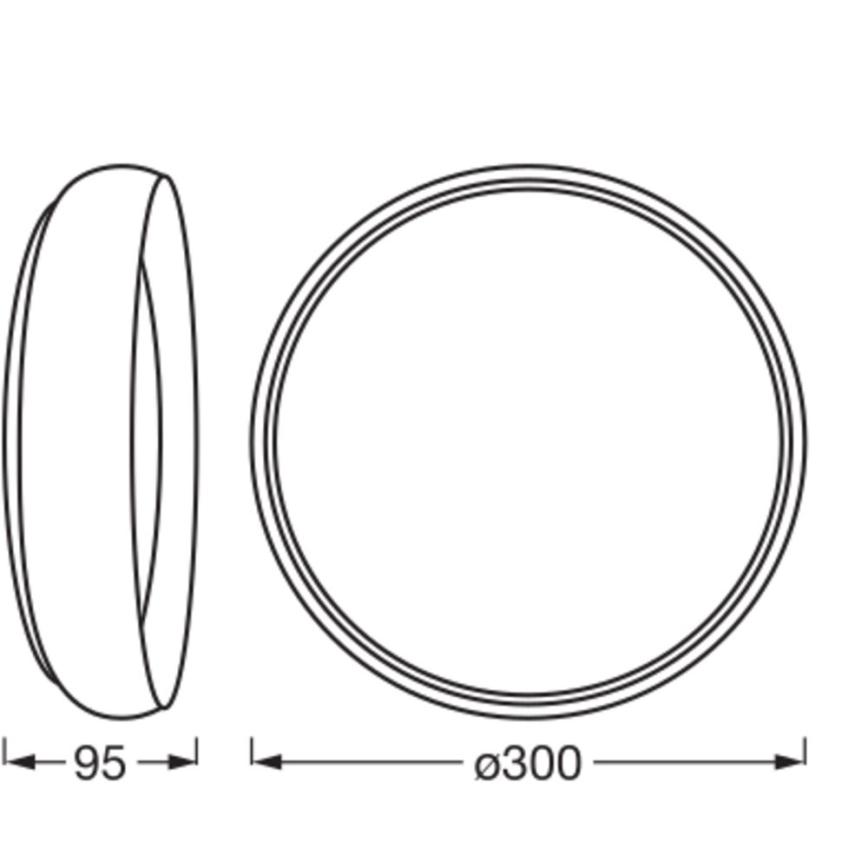 Osram - LED-dimmbare Deckenleuchte ORBIS LIVIA LED/16W/230V Ø 30 cm Anthrazit/Braun
