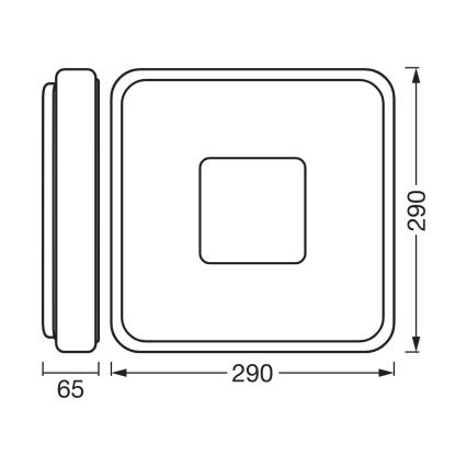 Osram - dimmbare LED-Deckenleuchte ORBIS PIANA LED/16W/230V 29x29 cm silber