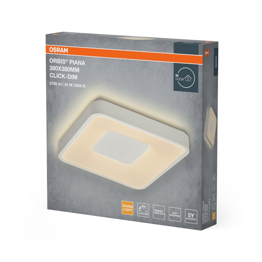 Osram - LED dimmbare Deckenleuchte ORBIS PIANA LED/24W/230V 38x38 cm weiß
