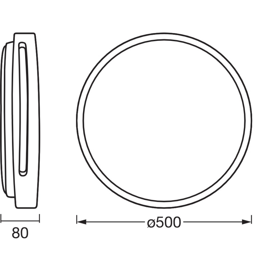 Osram - LED-dimmbare Deckenleuchte ORBIS WOODBURRY LED/36W/230V Ø 50 cm