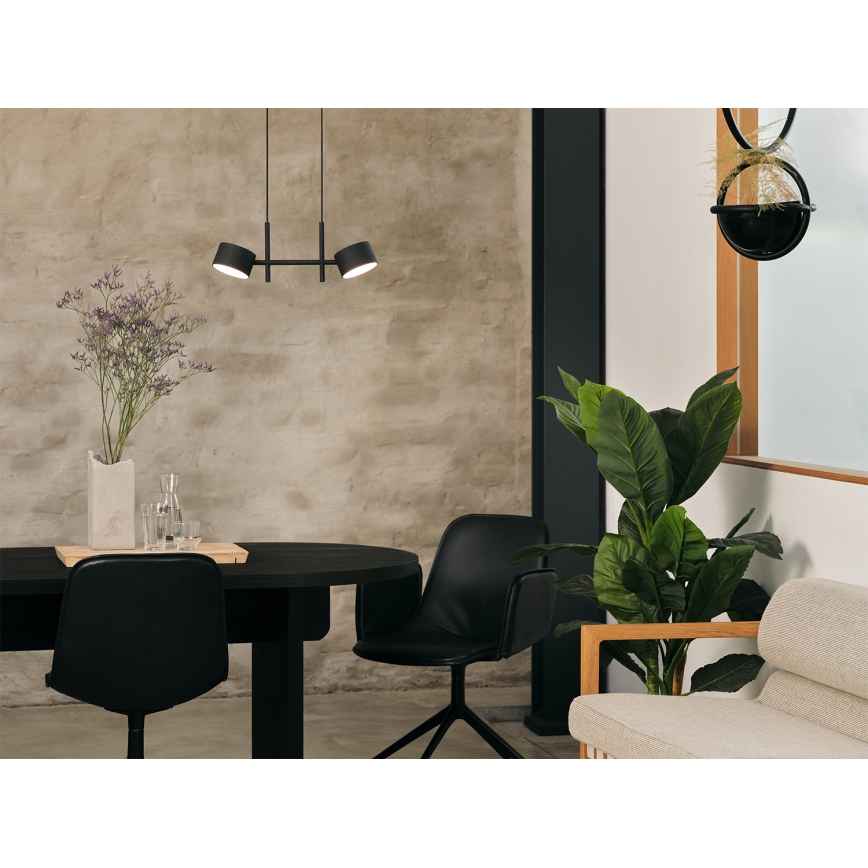 Osram - LED-dimmbare Pendelleuchte an Kabel DECOR KYOTO, 2×LED / 10 W / 230 V / CRI 90, schwarz