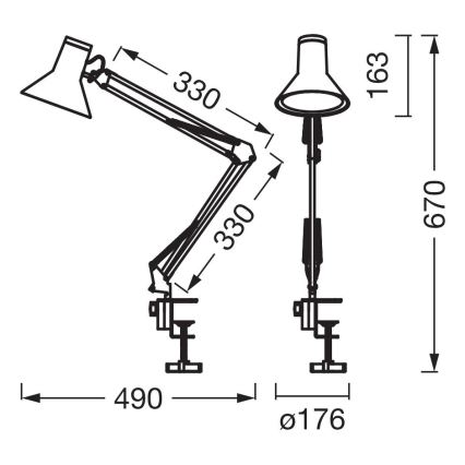 Osram - Dimmbare LED-Tischlampe mit Klemme OFFICE LINE LED/9W/230V 3000K schwarz