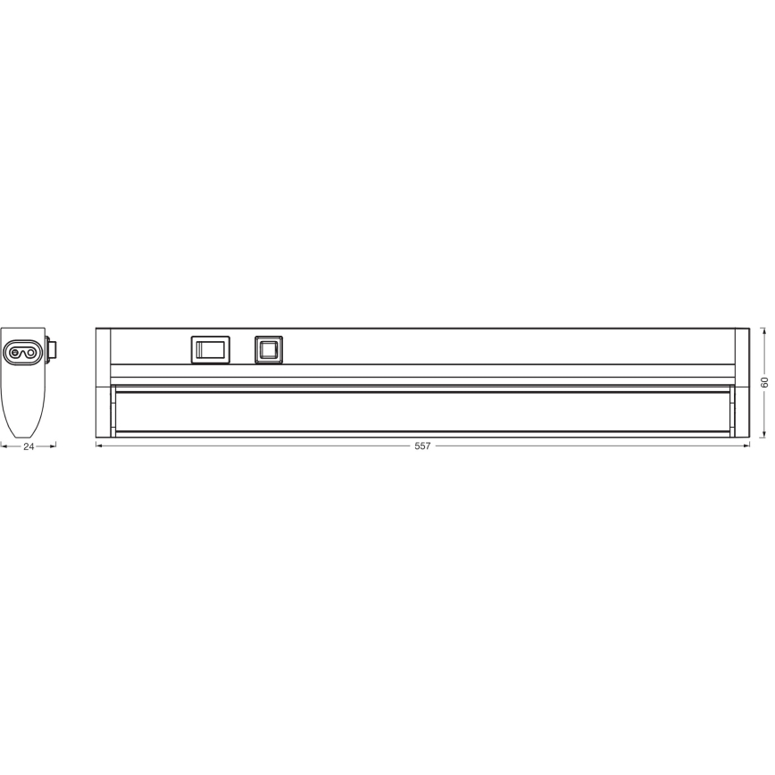 Osram - LINEAR TURN LED Unterbauleuchte, dimmbar, 10 W, 230 V, 3000/4000/6500K, 55 cm, schwarz