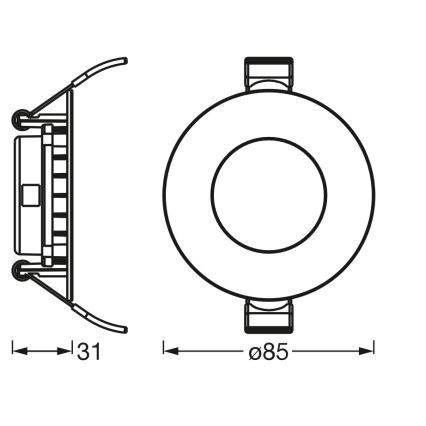 Osram - LED dimmbares Einbau-Downlight SMART+ DOWNLIGHT LED/4,5W/230V 3000-6500K Wi-Fi