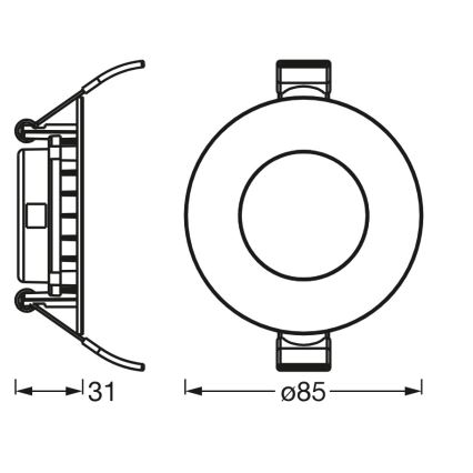 Osram - LED Einbauleuchte SLIM LED/4,5W/230V 3000K