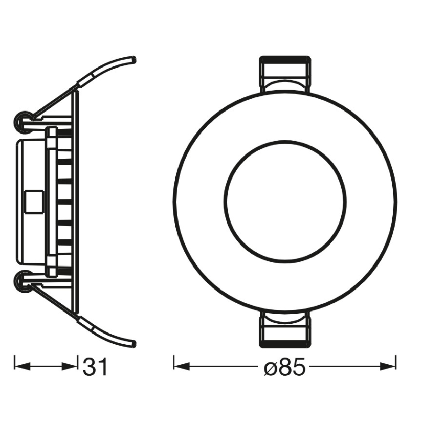 Osram - LED Einbauleuchte SLIM LED/4,5W/230V 3000K