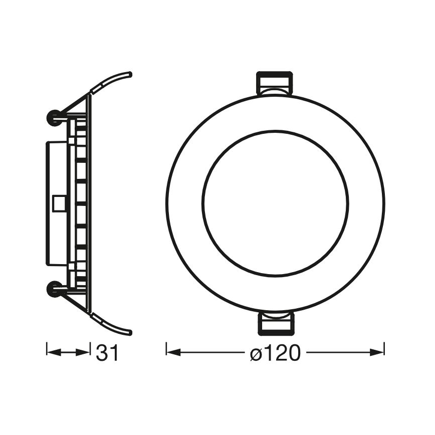 Osram - LED-Einbauleuchte SLIM LED/8W/230V 6500K Ø 12 cm