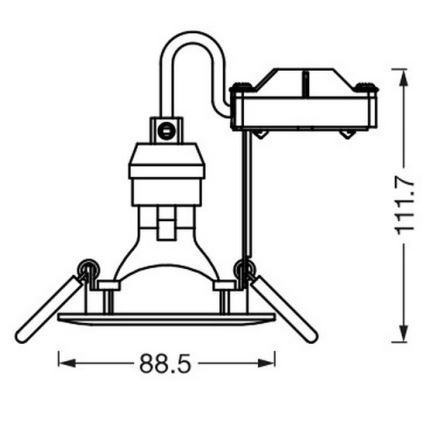 Osram - LED-Einbauleuchte SPOT 1xGU10/4,3W/230V 2700K CRI 90 matt-chrom