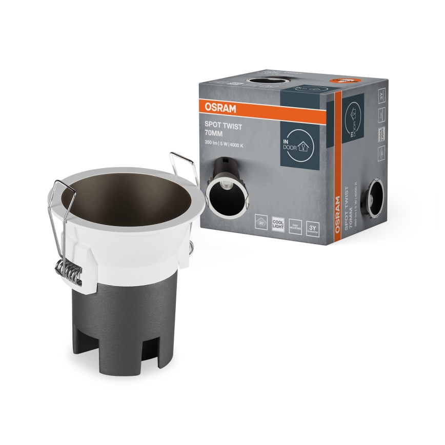 Osram - LED-Einbauleuchte SPOT TWIST LED/5W/230V 4000K Ø 7 cm weiß/schwarz