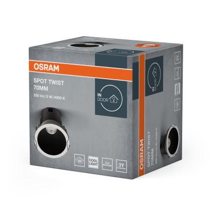 Osram - LED-Einbauleuchte SPOT TWIST LED/5W/230V 4000K Ø 7 cm weiß/schwarz